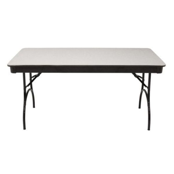 Mitylite Plastic Folding Table, Gray, 30 x 60 In. RT3060GRB1